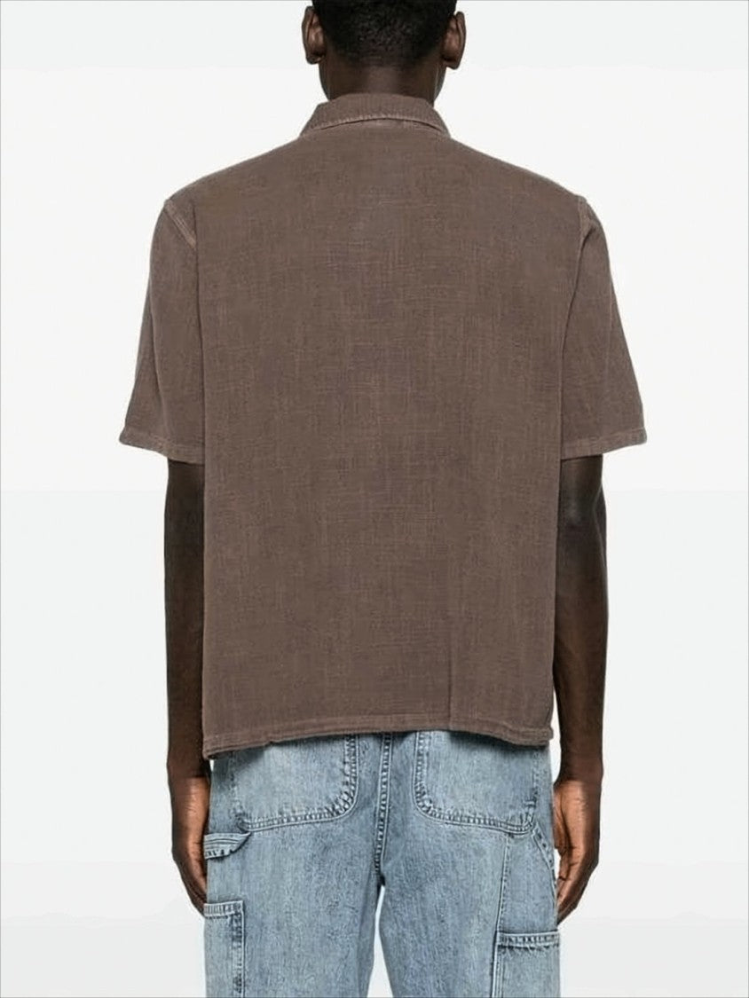 Our Legacy Boxy Brown Short-Sleeve Shirt