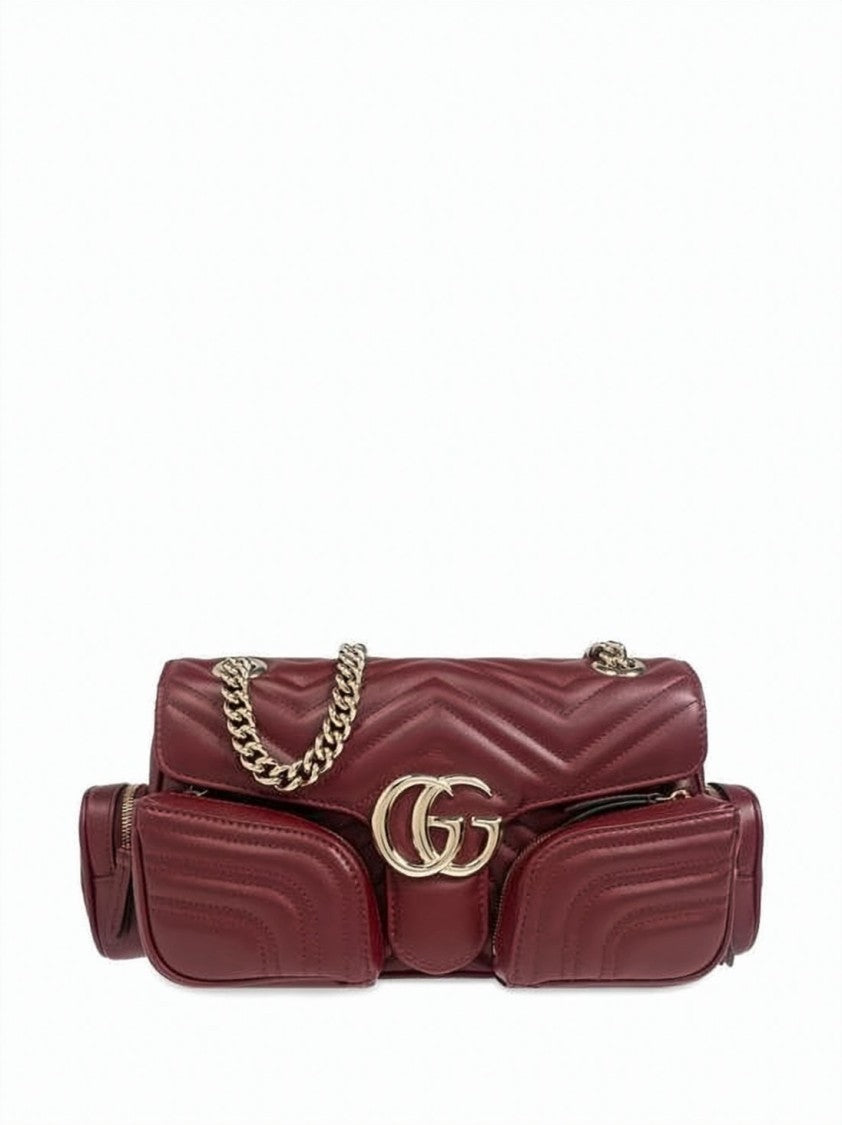 Gucci Quilted Burgundy Leather Tote Bag