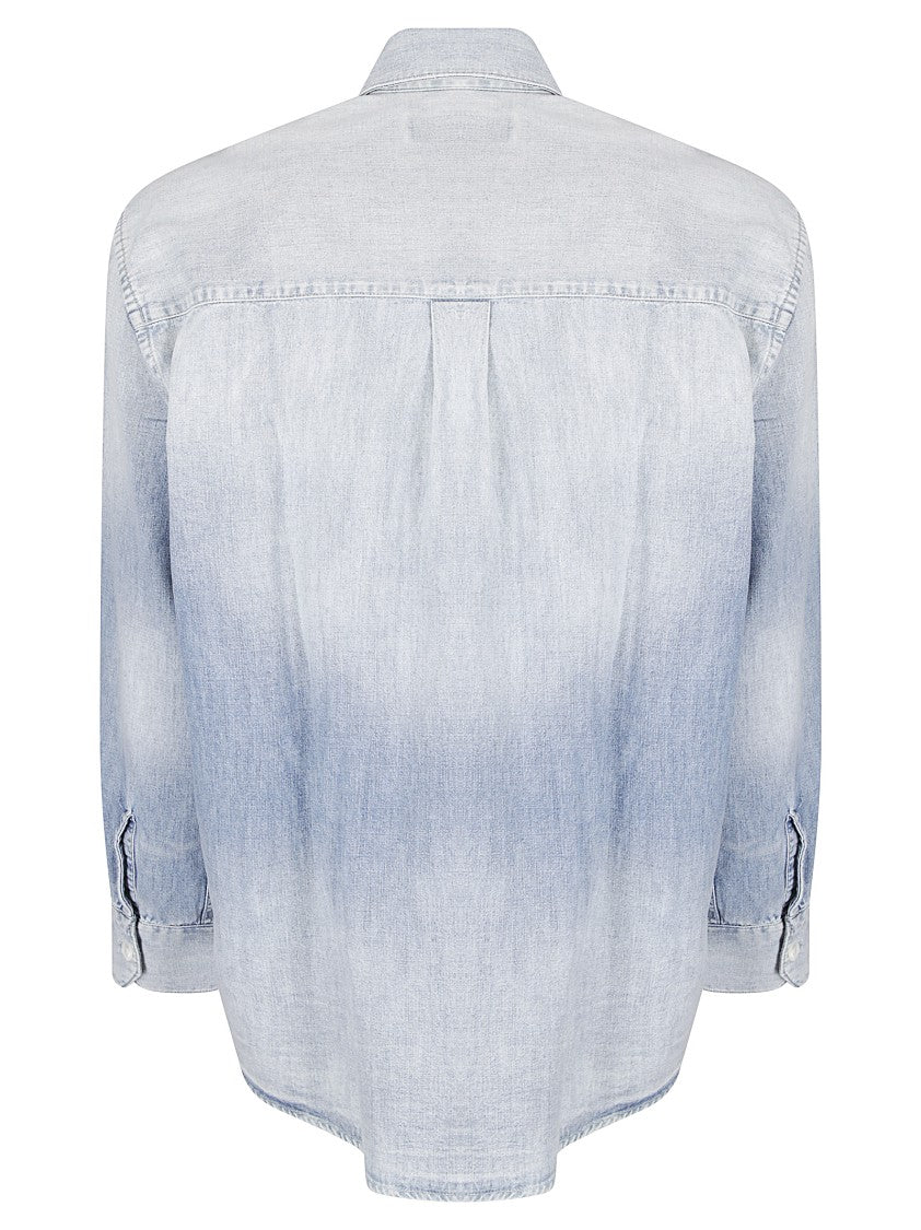 Our Legacy Oversized Denim Shirt With Vintage Wash