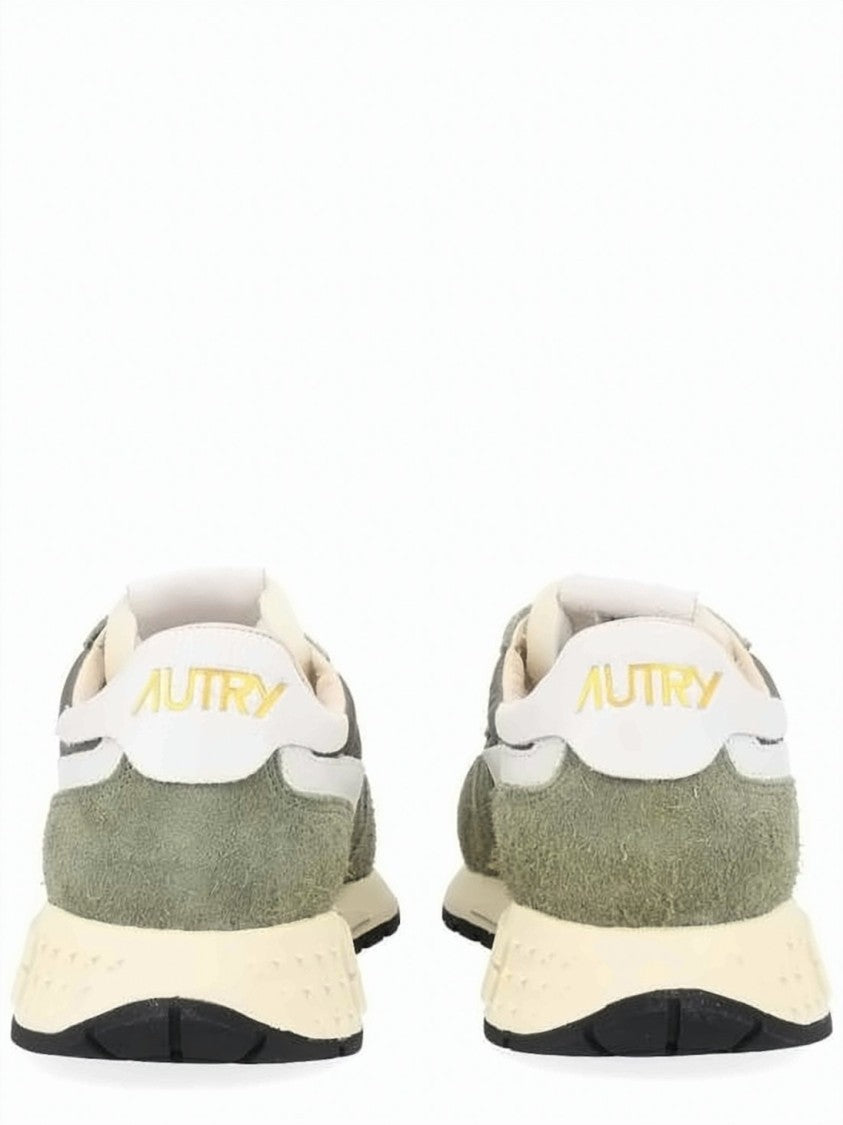 Autry Retro Green Sneakers With Suede