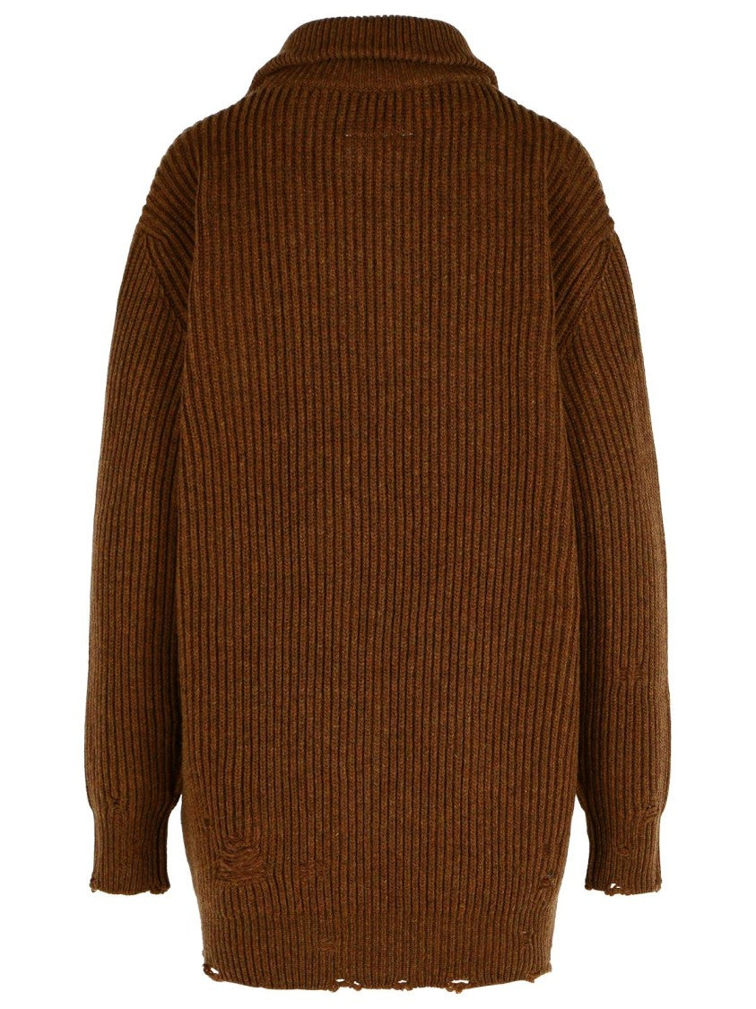 Mm6 By Maison Margiela Brown Virgin Wool Sweater