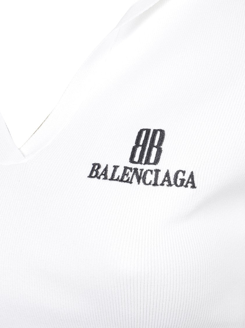 Balenciaga Fitted Polo With V-Neckline