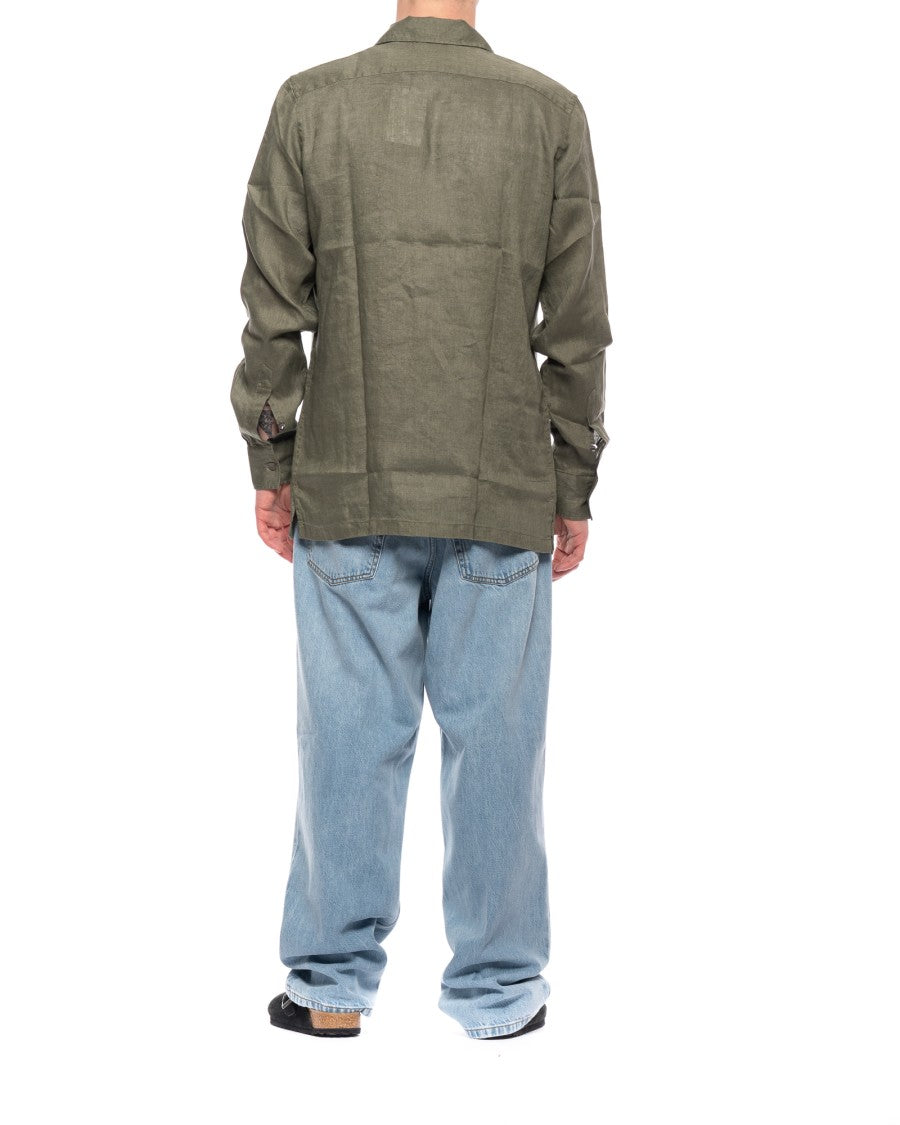 Paolo Pecora Linen Shirt With French Collar