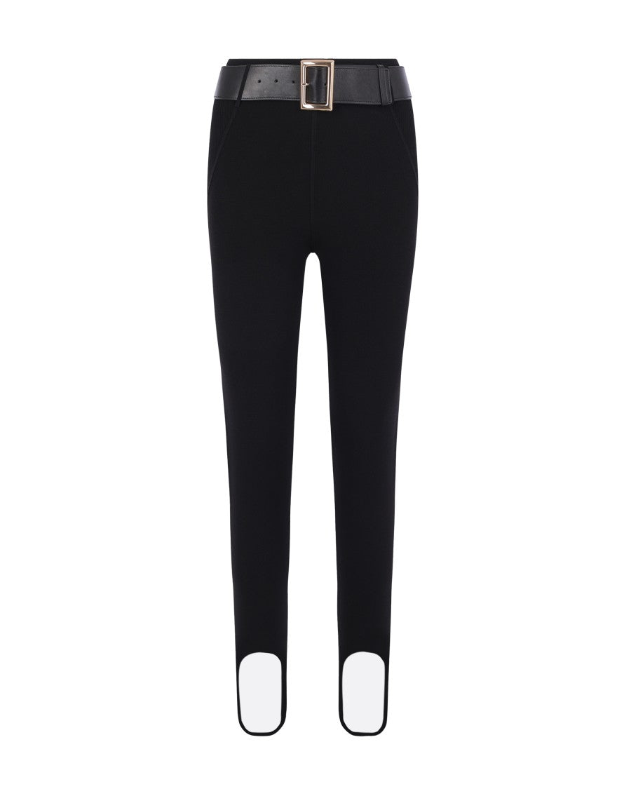 Self-Portrait Fitted High-Waisted Knit Leggings