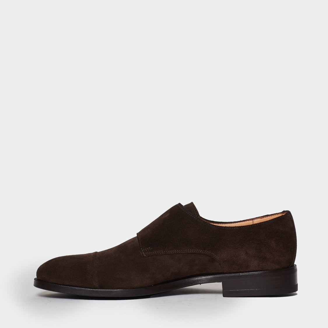 Sutoris Double Buckle Shoe Made Of Dark Brown Suede