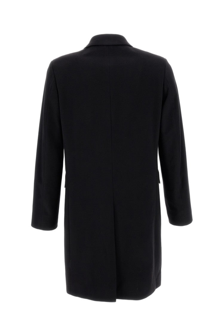 Paul Smith Blue Double-Breasted Wool-Blend Long Coat