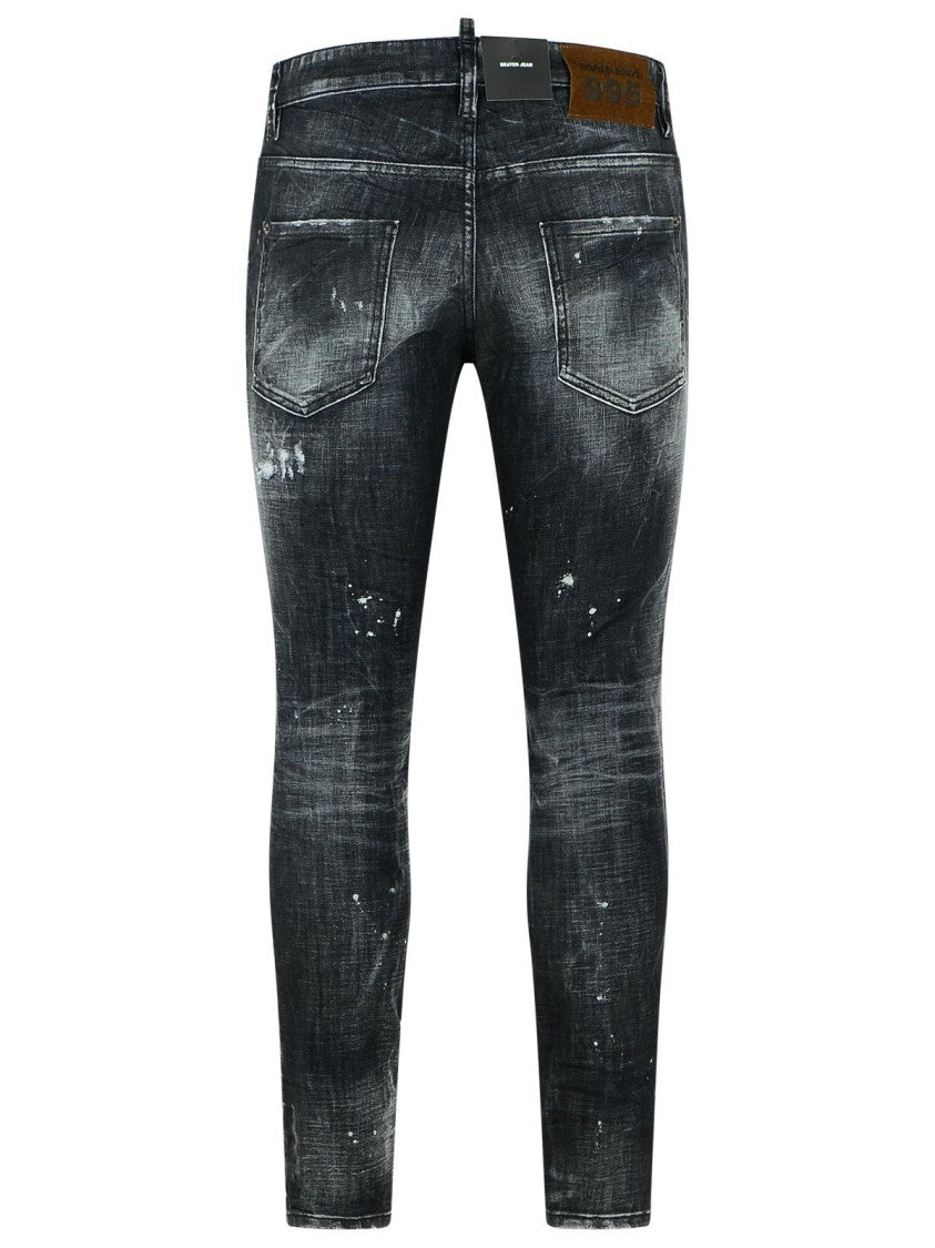 Dsquared2 'Skater Bleached' Black Cotton Jeans