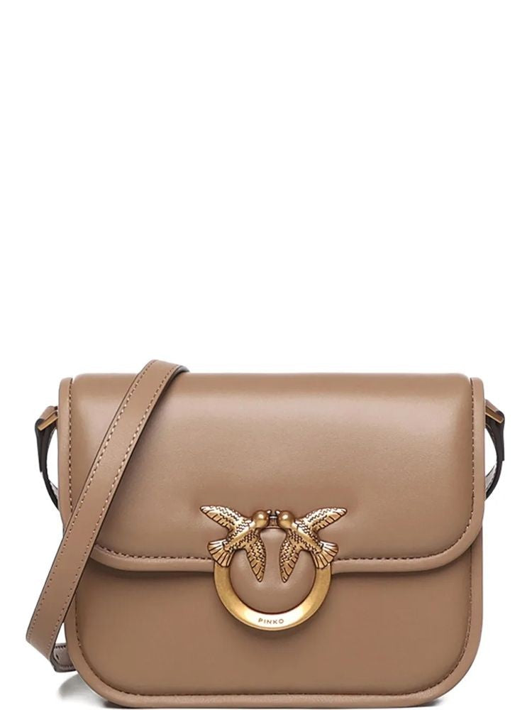 Pinko Mini Love Box Shoulder Bag In Soft Cow Leather