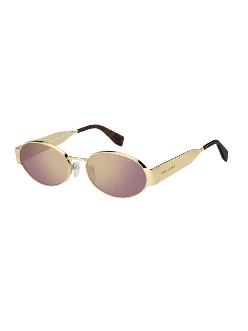 Marc Jacobs Sleek Oval Metallic Sunglasses With Gradient Lenses