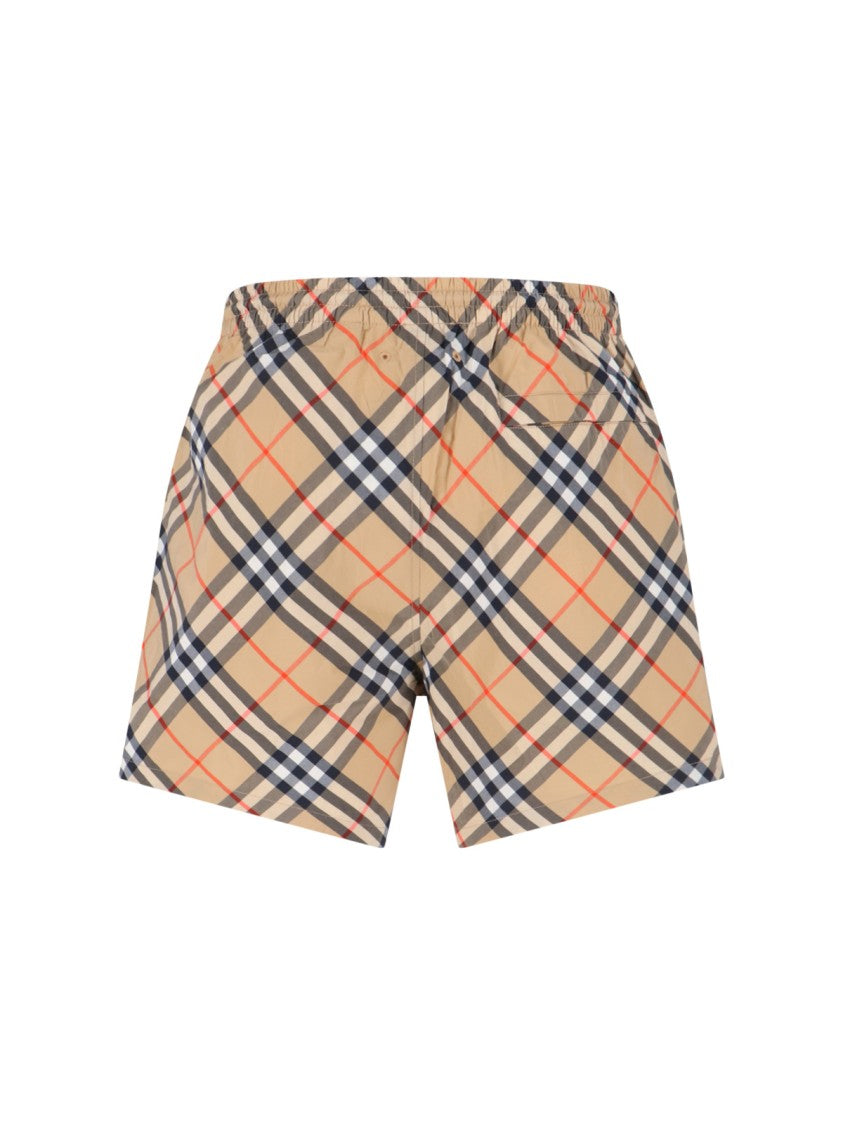 Burberry Check Swim Shorts – Beige