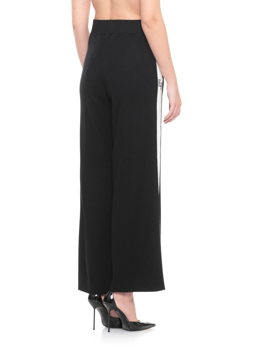 Elisabetta Franchi Logoed Palazzo Pants