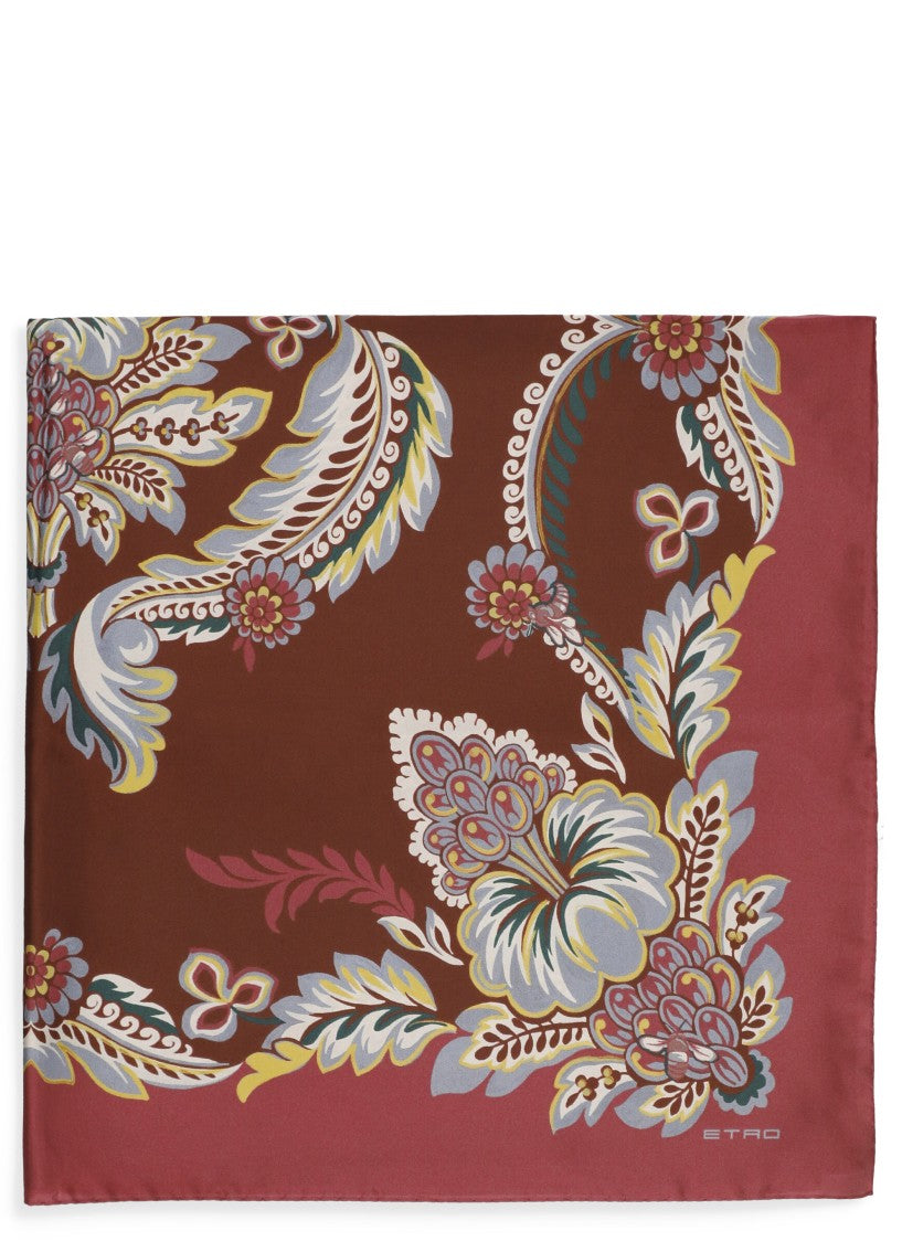 Etro Red Silk Foulard