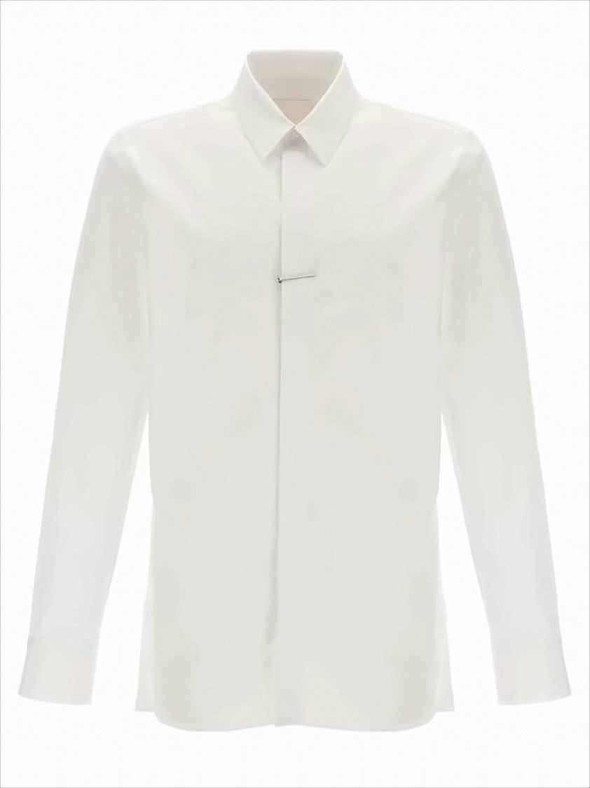 Givenchy Tailored Long-Sleeve Shirt With Concealed Placket And Minimalist Detail