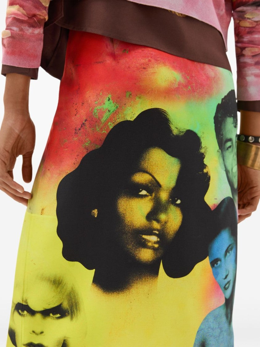 Versace Multicolored Gradient Skirt