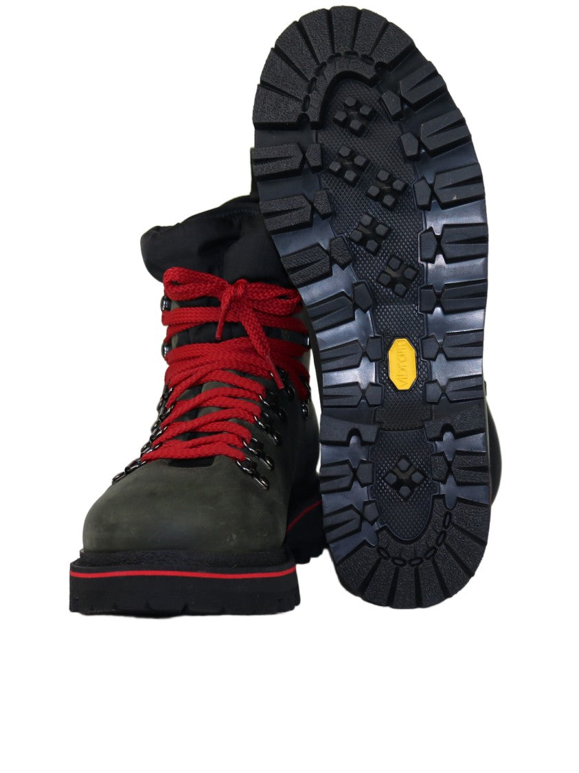 Monpiz Dark Olive Green Groste Leather Ski Snow Boots