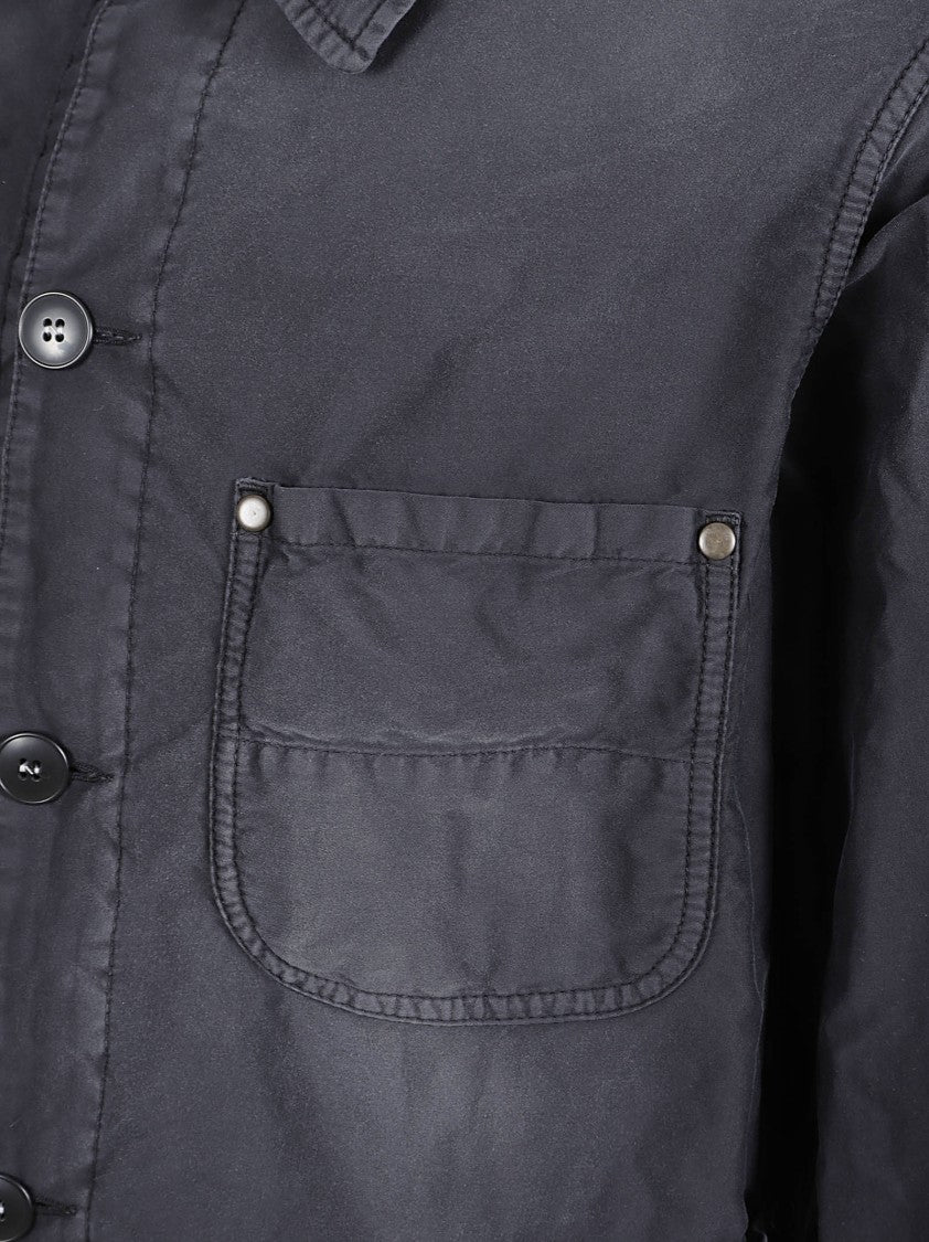 Maison Margiela Boxy Cropped Jacket With Button-Up Front