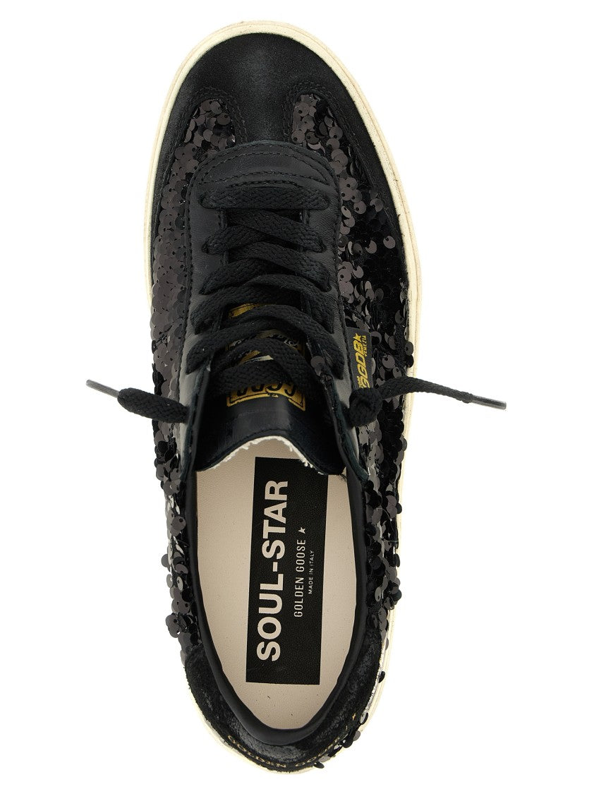Golden Goose 'Soul Star' Sequin And Leather Sneakers