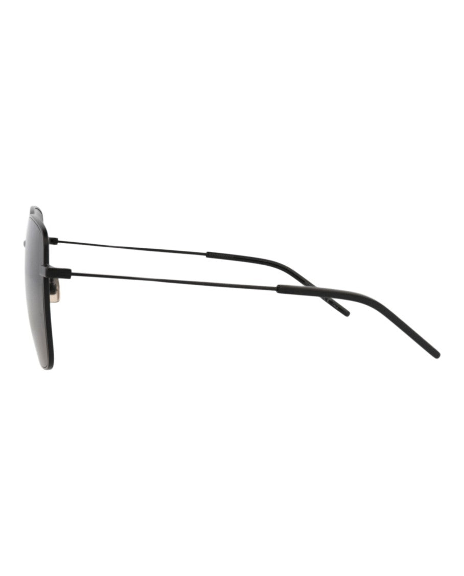 Saint Laurent Square-Frame Metal Sunglasses