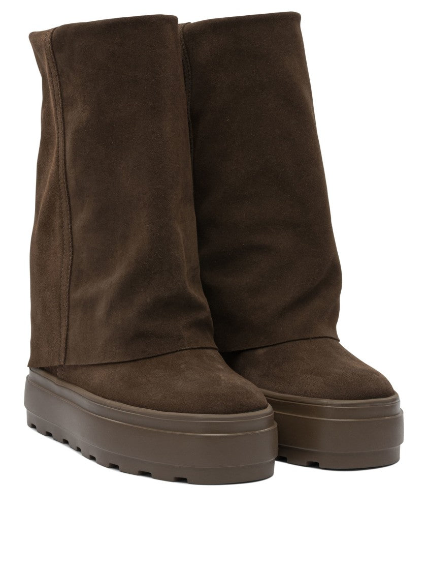 Casadei Slouchy Suede Ankle Boots