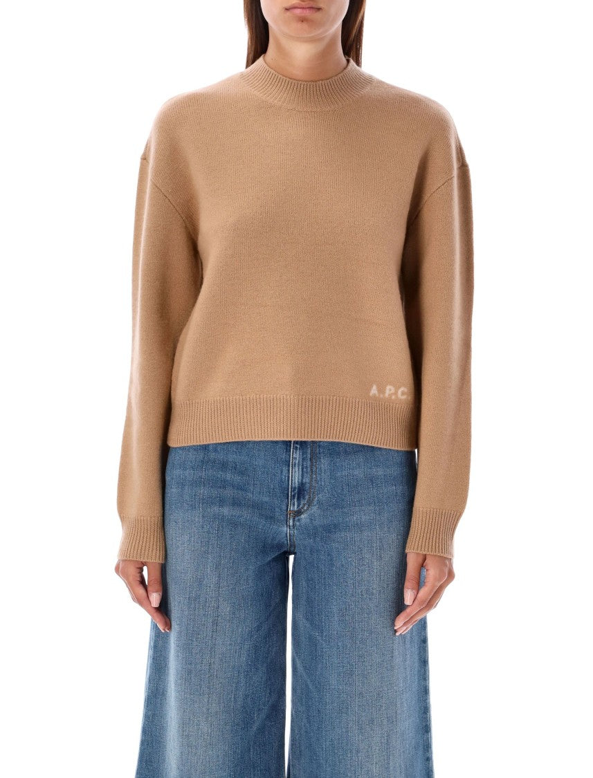 A.P.C. Brown Wool Blend Esther Knit Sweater