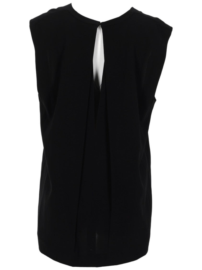 Vince Sleeveless Top With High Round Neckline