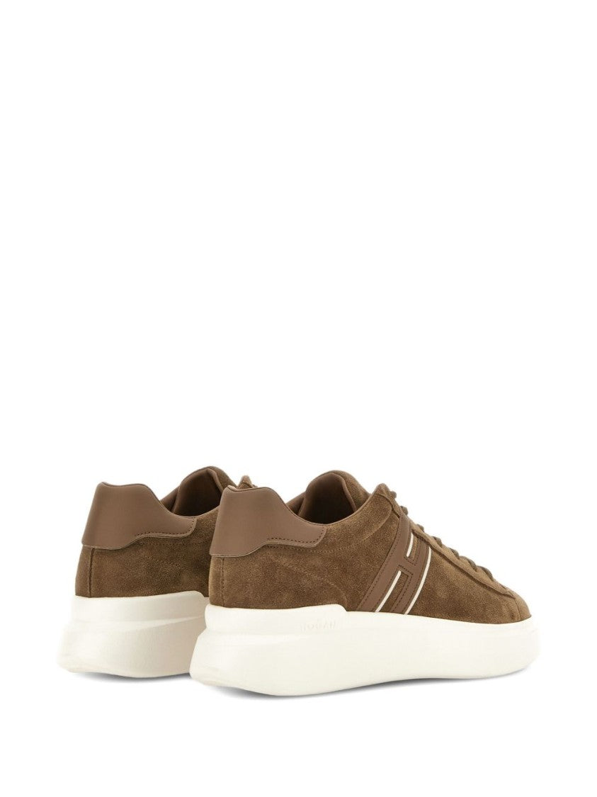 Hogan Brown Suede Sneakers