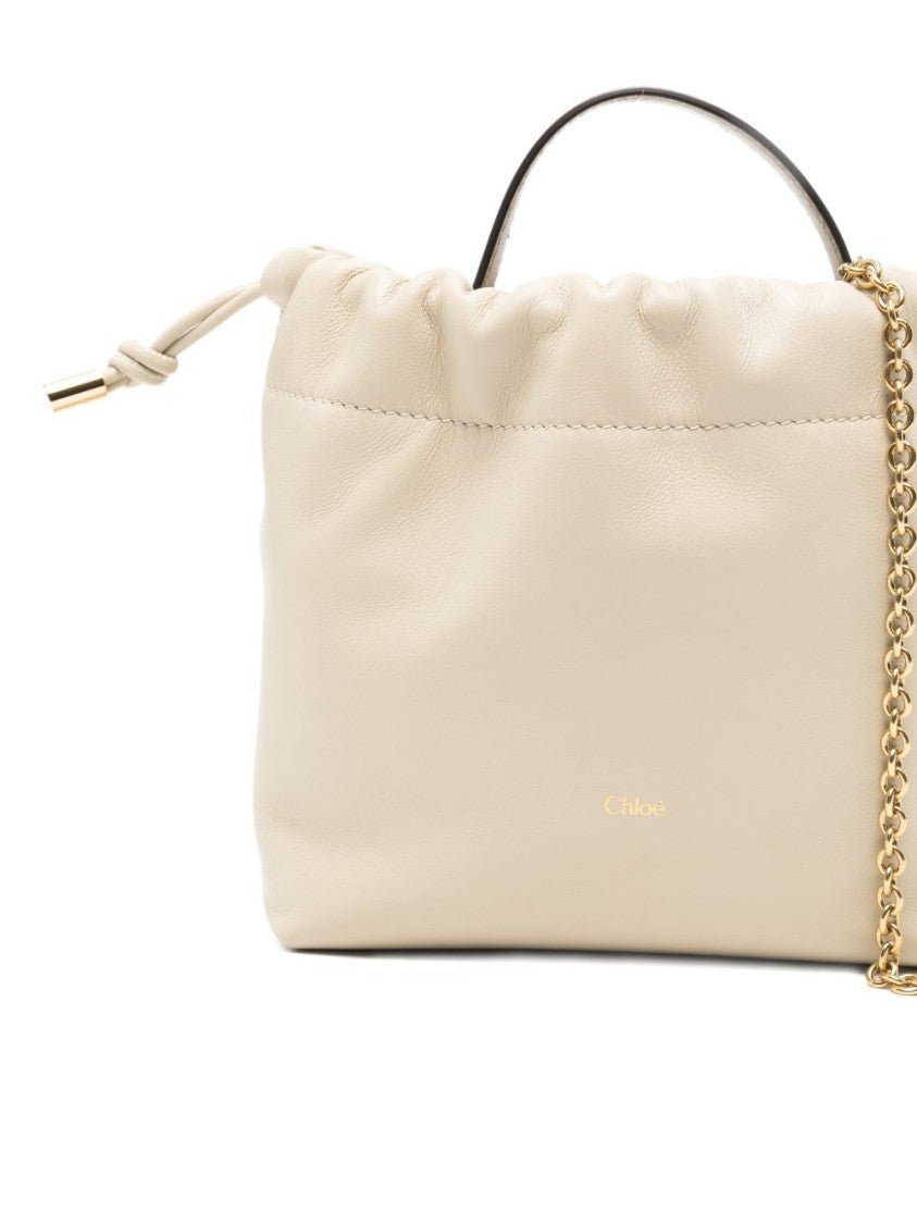 Chloé Gathered Lambskin Drawstring Shoulder Bag