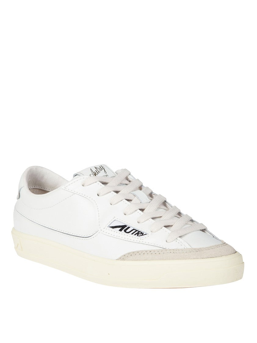 Autry White Windscape Low Suede Accent Sneakers