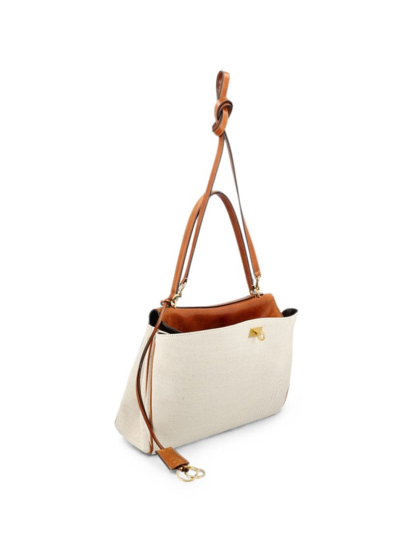 Balenciaga Rectangular Structured Handbag With Leather Trim