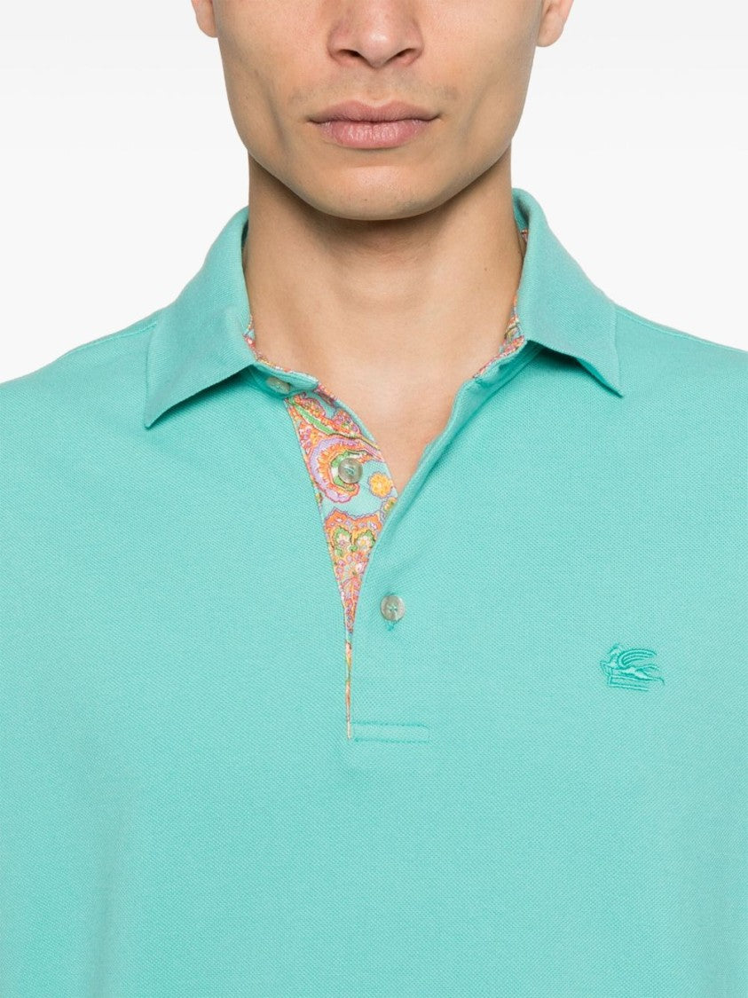 Etro Polo Shirt With Paisley Pattern Collar