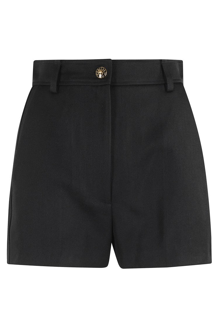 Elisabetta Franchi Tailored Black Shorts With Flap Pockets