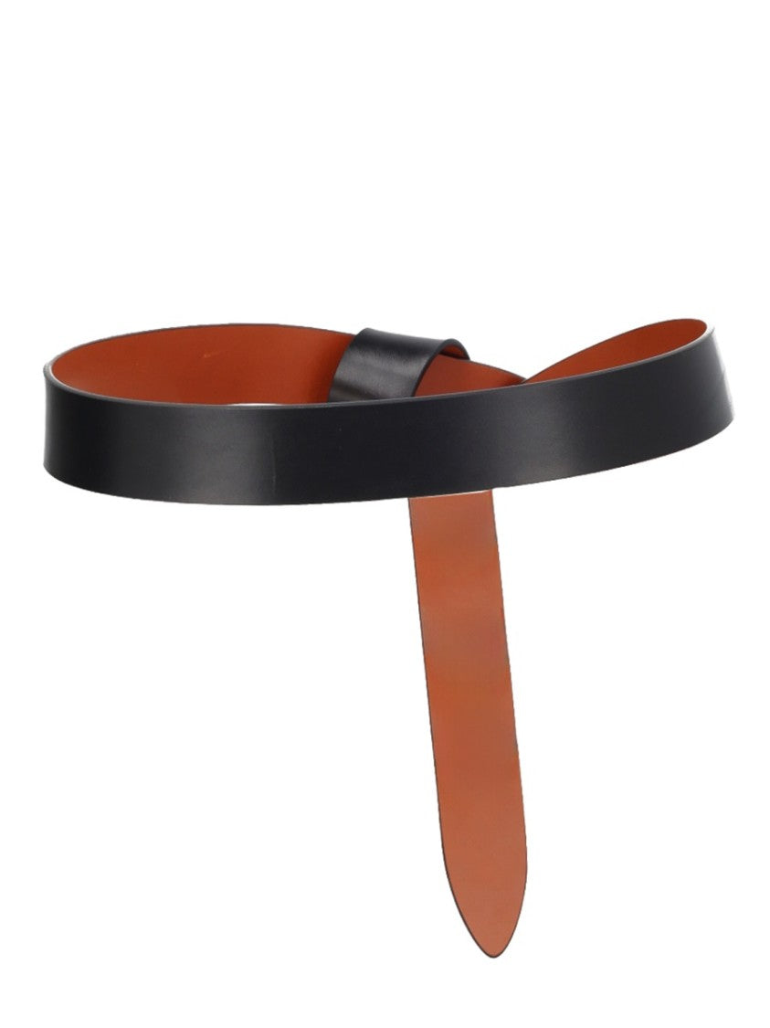 Isabel Marant Lecce Narrow Knot Closure Cow Leather Belt