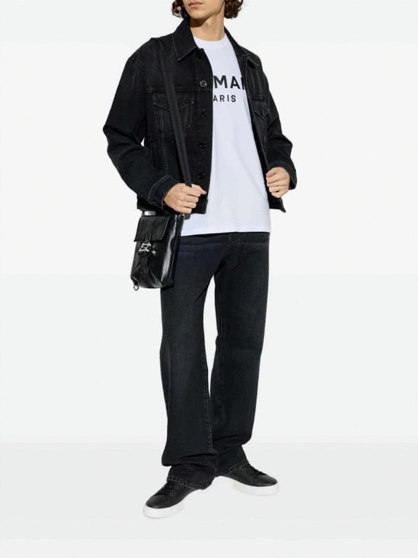 Balmain Short-Sleeve T-Shirt With Bold Graphic Print