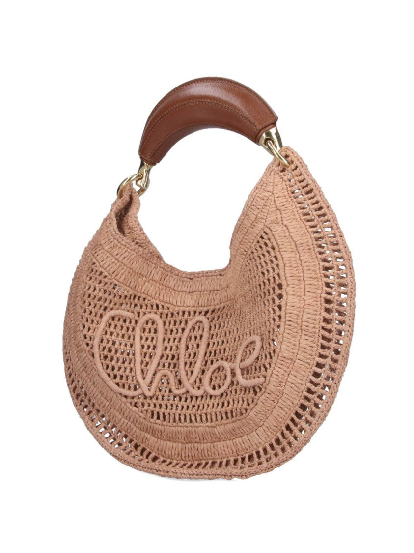 Chloé Beige Summer Banana Woven Raffia Hobo Bag