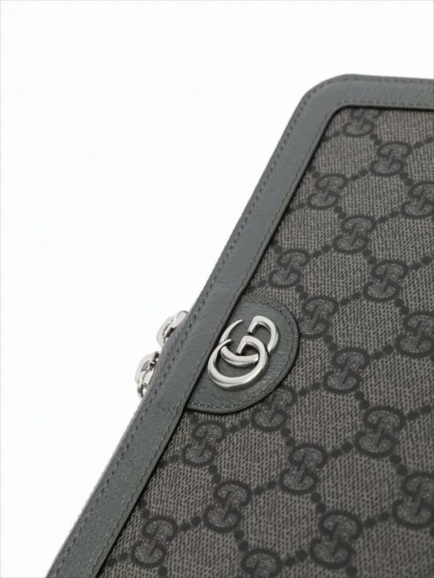 Gucci Rectangular Monogram Canvas Crossbody Bag