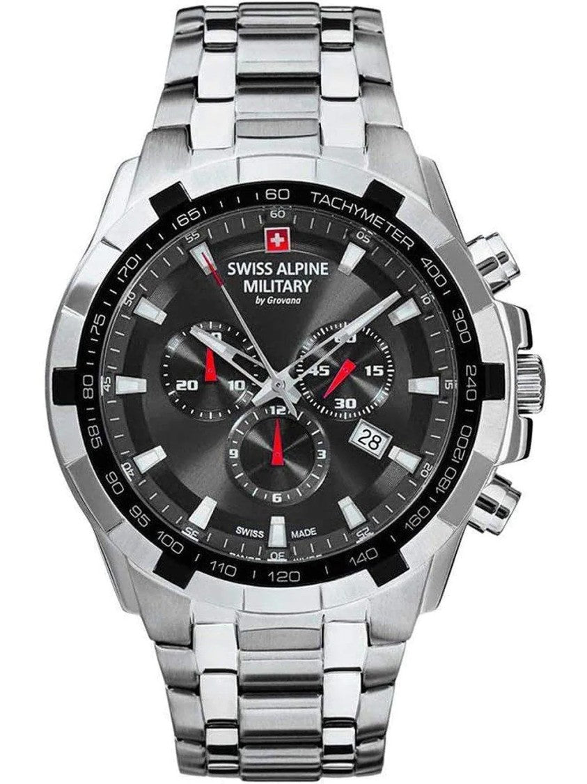 Swiss Alpine Military Chronograph Timepiece From Swiss Alpine Military With Tachymeter Scale