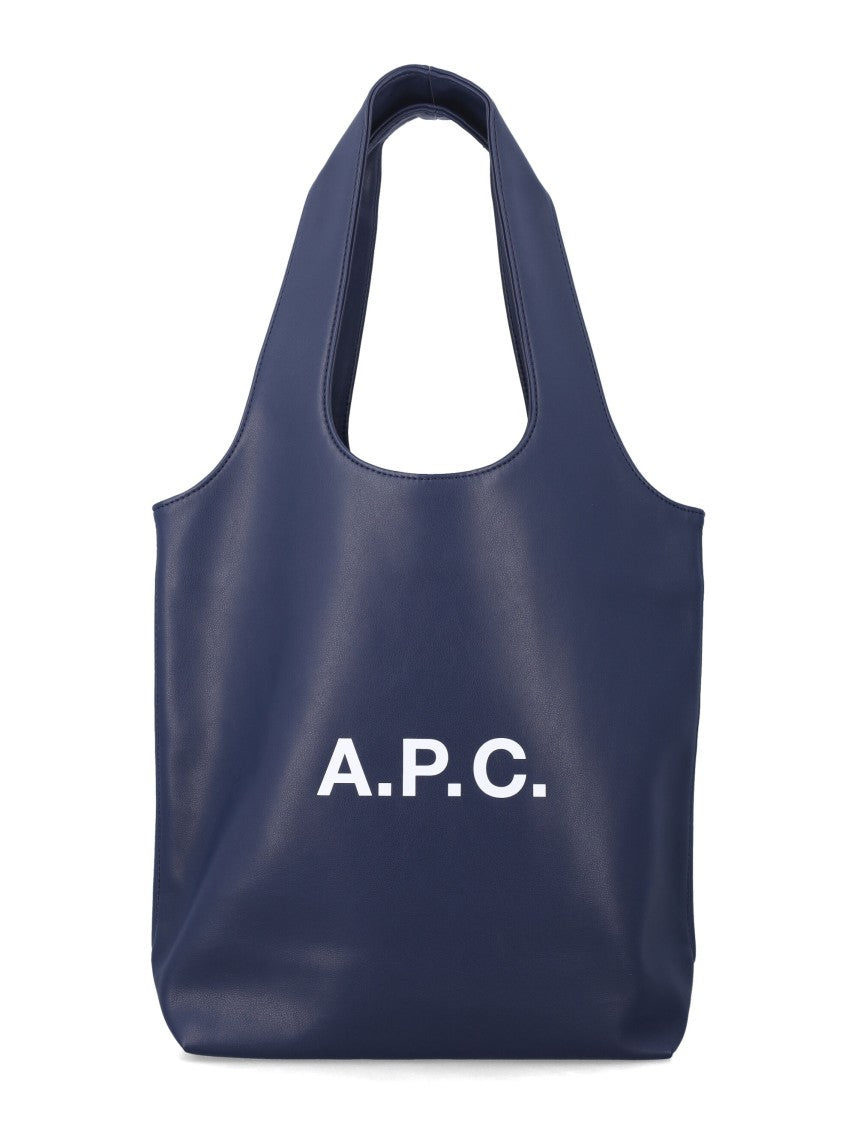 A.P.C. White Recycled Leather Ninon Small Tote