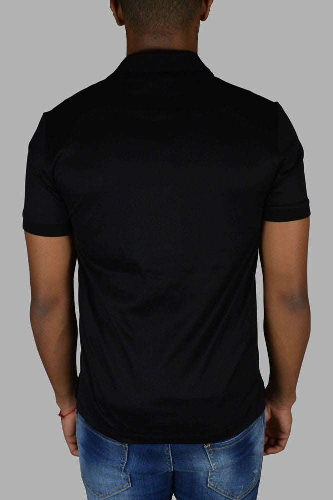 Alexander Mcqueen Tailored Black Cotton Polo Shirt
