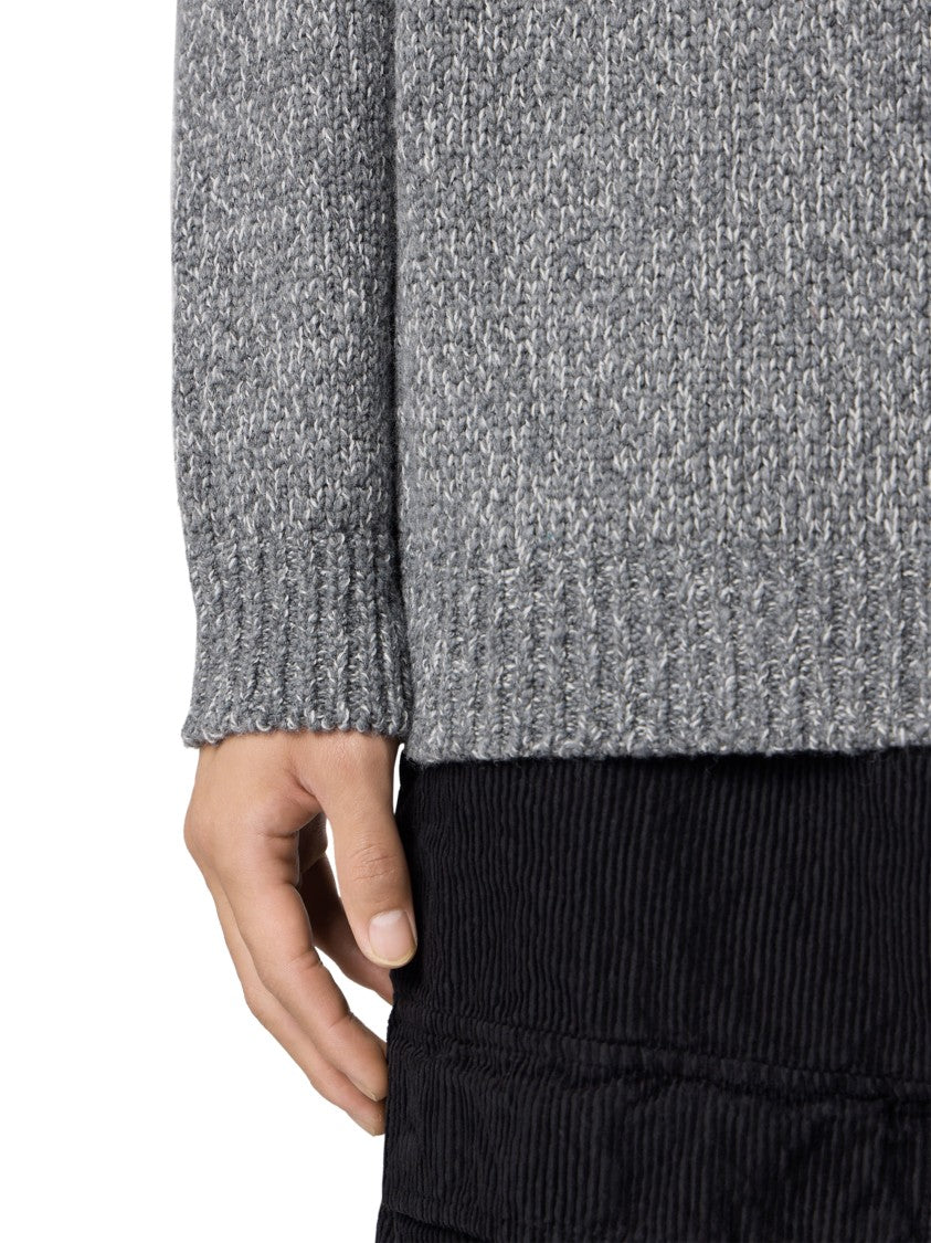 Stone Island Textured Knit Grey Sweater