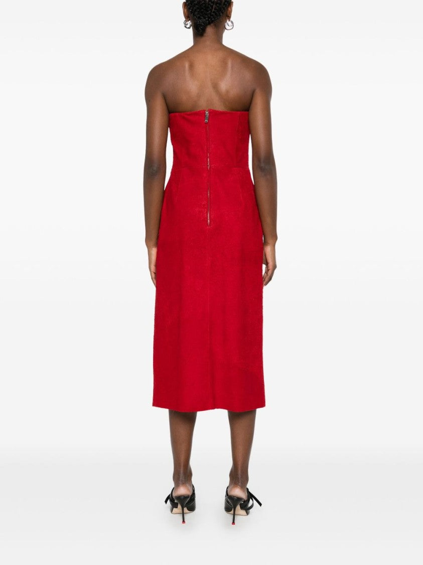 Alexander Mcqueen Strapless Midi Dress