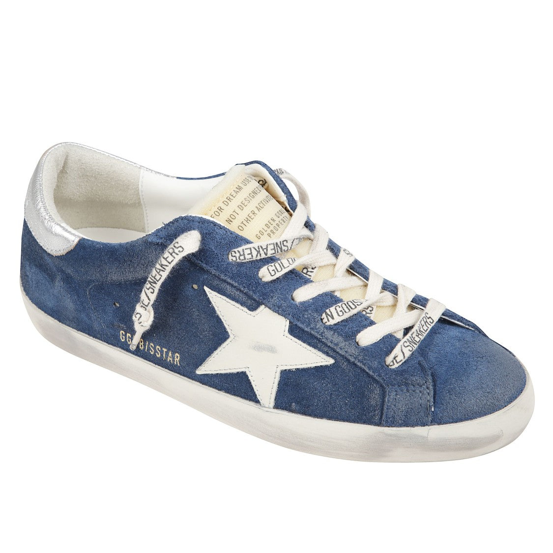 Golden Goose Blue Suede Sneakers