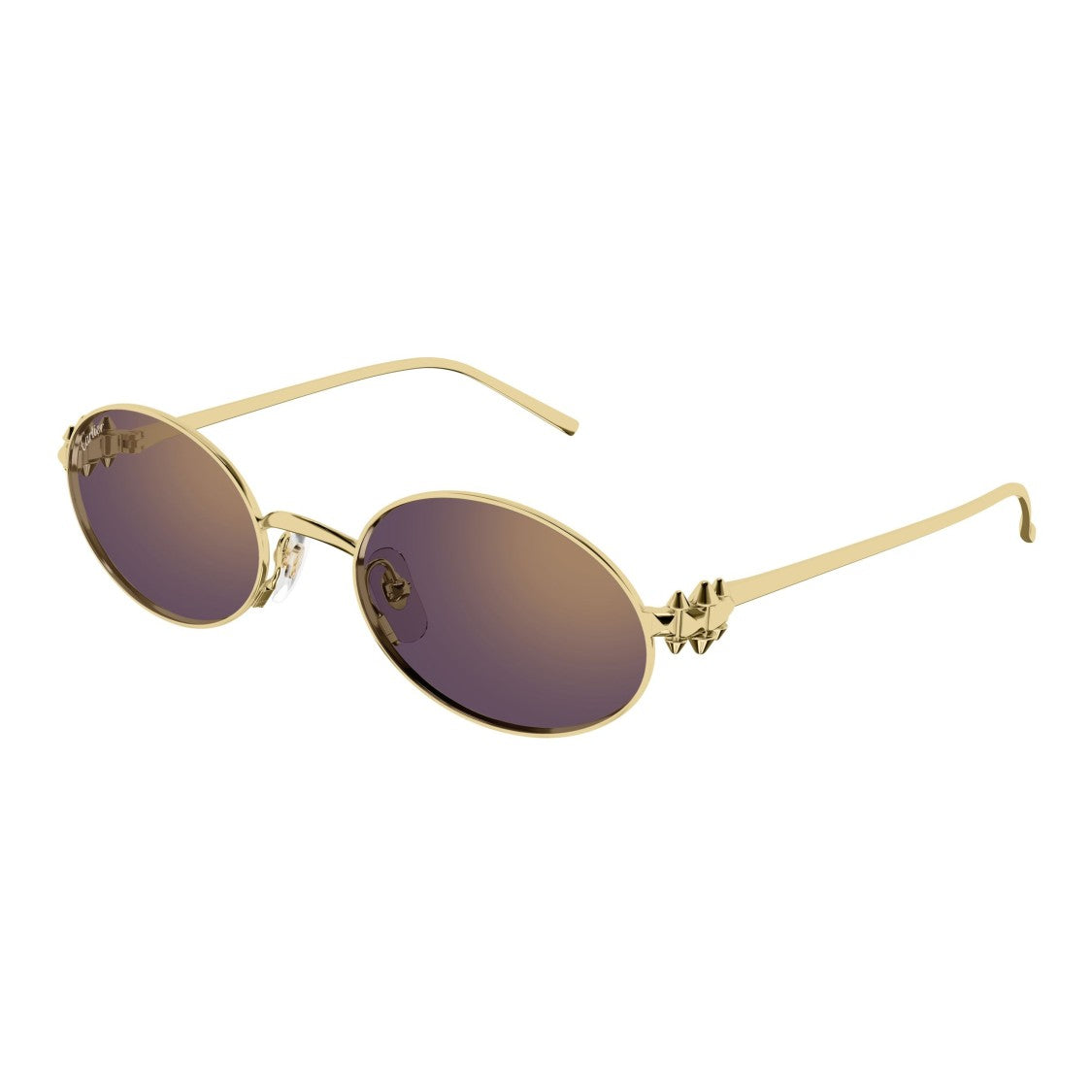 Cartier Ct0644s Gradient Purple-Tinted Oval Sunglasses