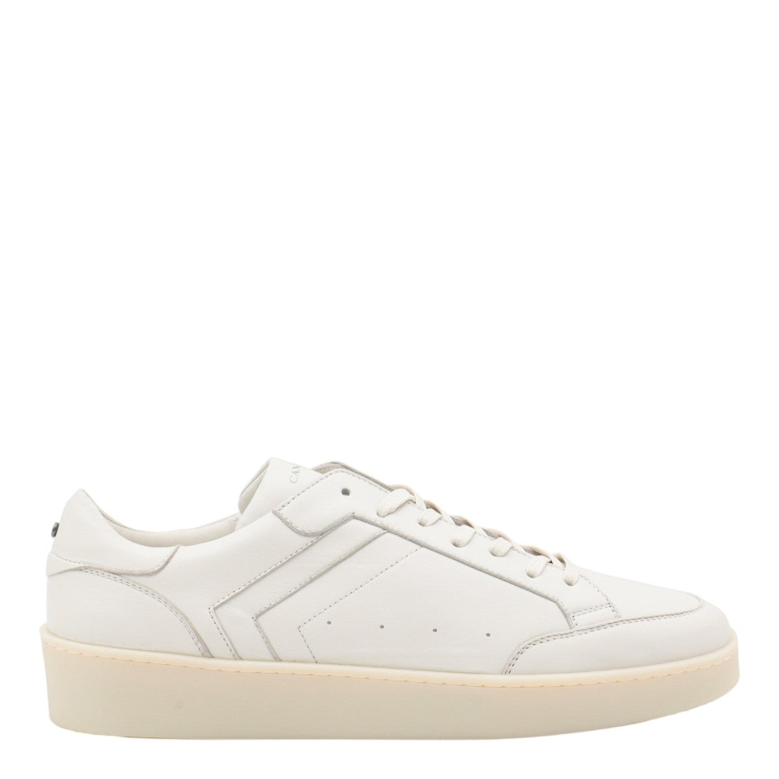 Canali Minimalist White Leather Sneakers
