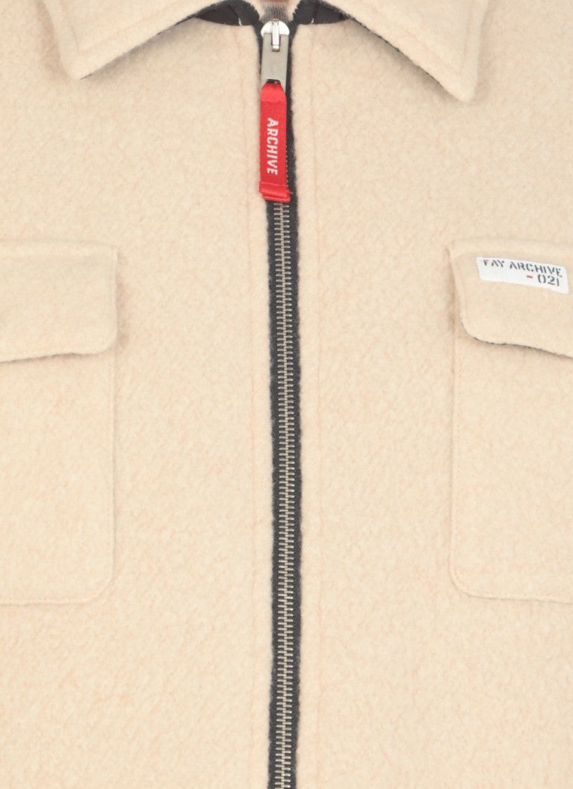 Fay Men's Casual Jacket With Textured Fabric