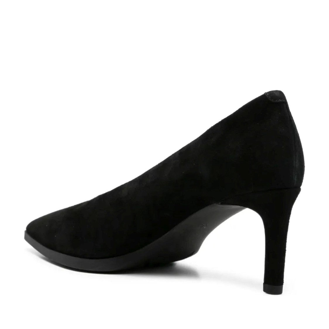 Adrianna Feretti Black Mid-Heel Pointed Toe Suede Pumps