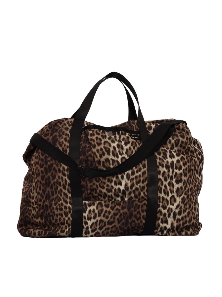 P.A.R.O.S.H. Leopard Print Travel Bag With Black Straps