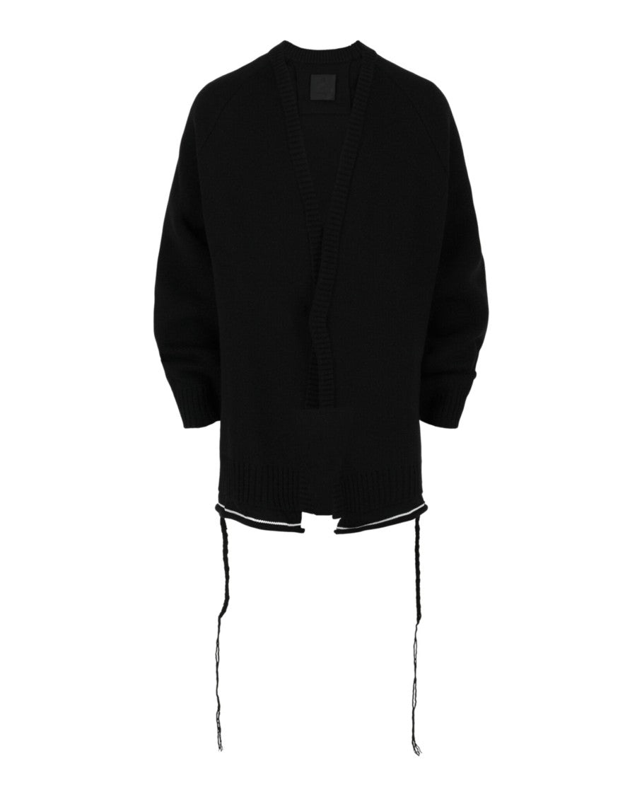 Givenchy Striped-Trim U-Lock Cardigan