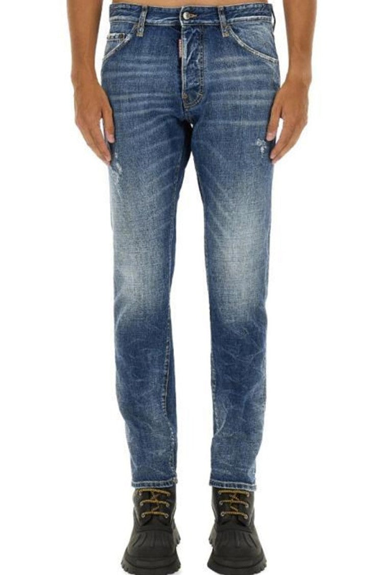 Dsquared2 Slim-Fit Blue Wash Denim Jeans With Classic Five-Pocket Design