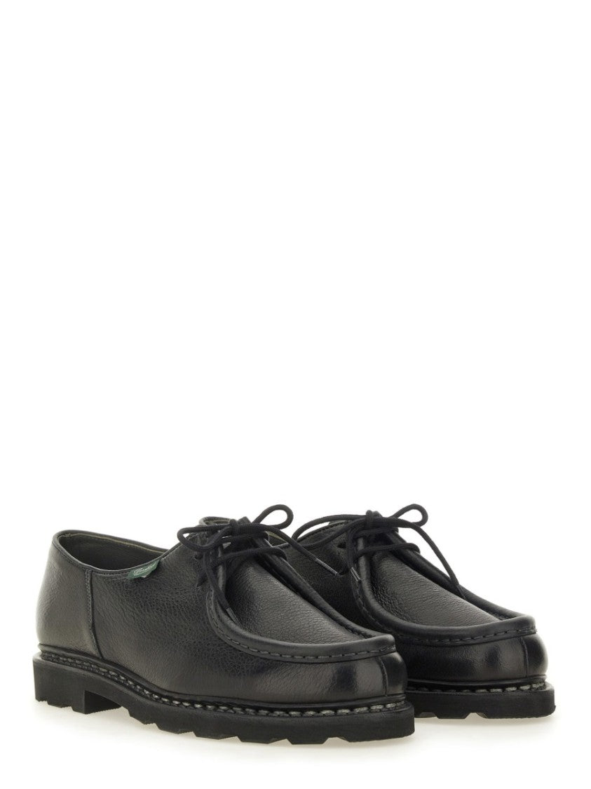 Paraboot Michael Black Leather Moccasins