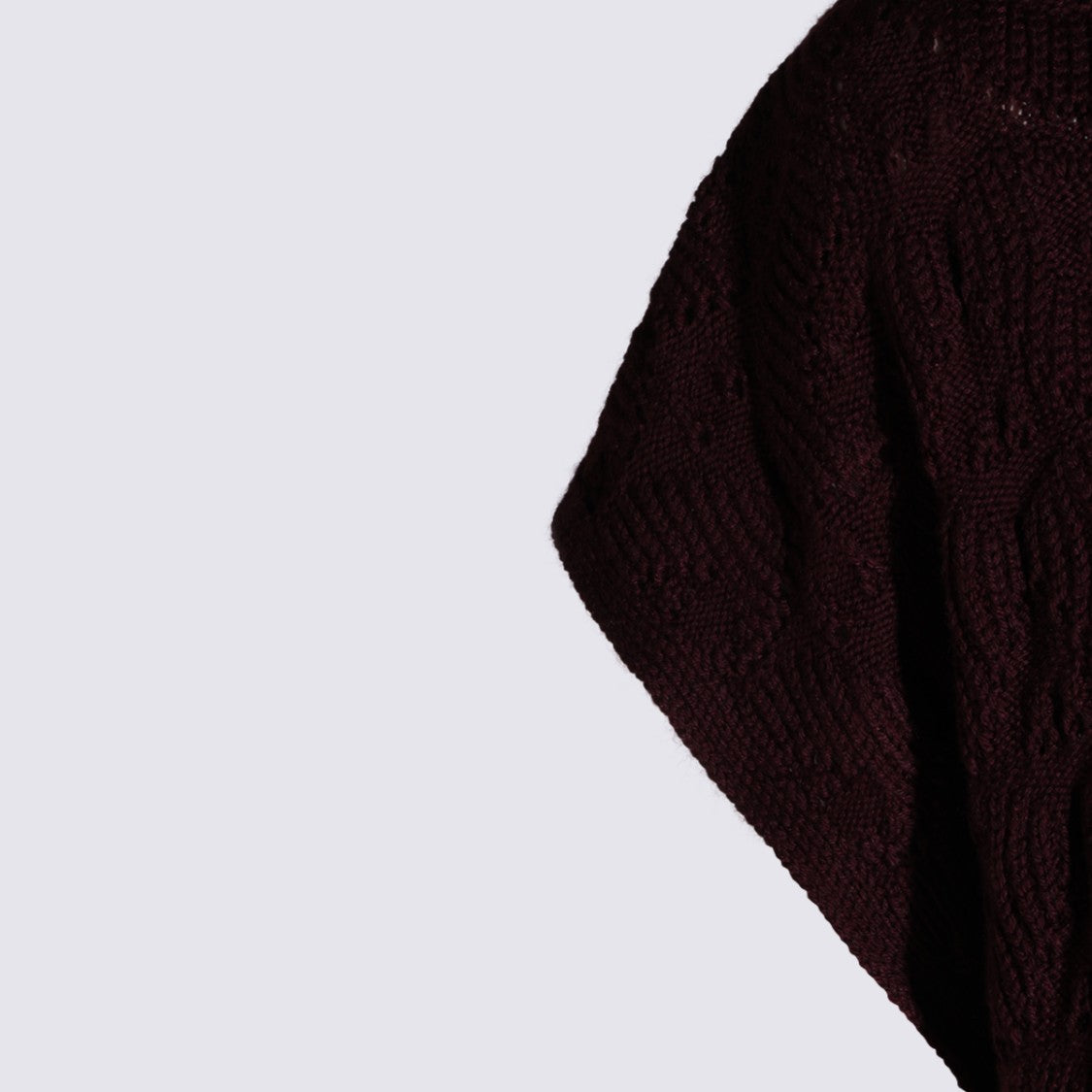 Etro Chunky Knit Turtleneck Sweater With Openwork Details